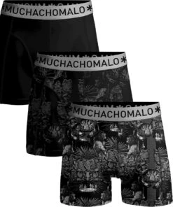 Muchachomalo - 3-pack Onderbroeken Heren - Effen Kleur + Print - Elastisch Katoen - Zachte Waistband