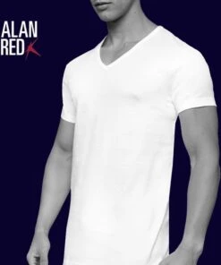 Alan Red - Dean V-Hals T-Shirt Wit (2Pack) - Maat M - Slim-fit -Merkloos Soldes 1002x1200 6