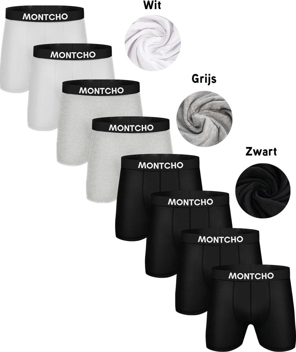 MONTCHO - Boxershort Heren - 8 Pack (4 Zwart - 2 Grijs - 2 Wit) - Maat: XL 16 MONTCHO - Boxershort Heren - 8 Pack (4 Zwart - 2 Grijs - 2 Wit) - Maat: XL – Image 14