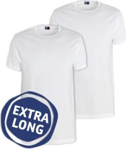 Alan Red Derby Heren T-shirt Extra Lang Wit Rond 2-Pack - XXL -Merkloos Soldes 1011x1200