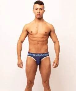 Sukrew Classic Slip Navy/Cream - Maat M - Heren Ondergoed - Onderbroek Met Grote Pouch 12 Sukrew Classic Slip Navy/Cream - Maat M - Heren Ondergoed - Onderbroek Met Grote Pouch -Merkloos Soldes 1012x1200 4