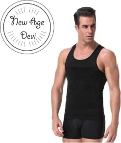 New Age Devi - Corrigerend Hemd - Mannen - Zwart - XL - Ondersteuning - Body Buik - Shapewear Shirt - Correctie Hemd - Buik Weg - Buik Verbergen - Strak Lichaam -Merkloos Soldes 1017x1200
