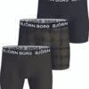 Bjorn Borg - Performance Boxers 3-Pack Zwart Groen - Maat XL - Body-fit -Merkloos Soldes 1024x1200