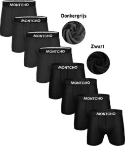 MONTCHO - Boxershort Heren - 8 Pack (4 Zwart - 4 Donkergrijs) - Maat: S -Merkloos Soldes 1025x1200 1