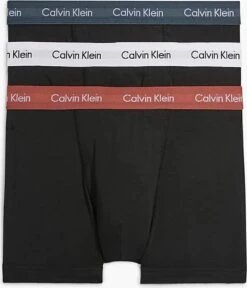 Calvin Klein Trunks (3-pack) - Heren Boxers Normale Lengte - Zwart Met Gekleurde Tailleband - Maat: M -Merkloos Soldes 1029x1200 2