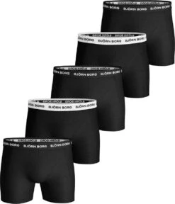 Björn Borg - Heren Onderbroeken 5-Pack Boxers Blacker - Zwart - Maat XL