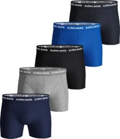 Bjorn Borg Onderbroek - 5P - Mannen - Zwart/grijs/blauw - Maat L