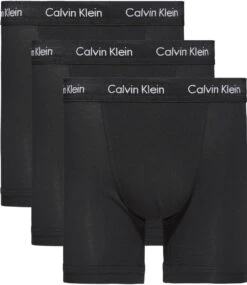 Calvin Klein Cotton Stretch Boxer Brief (3-pack) - Heren Boxers Extra Lang - Zwart Met Zwarte Tailleband - Maat: XL -Merkloos Soldes 1039x1200 2