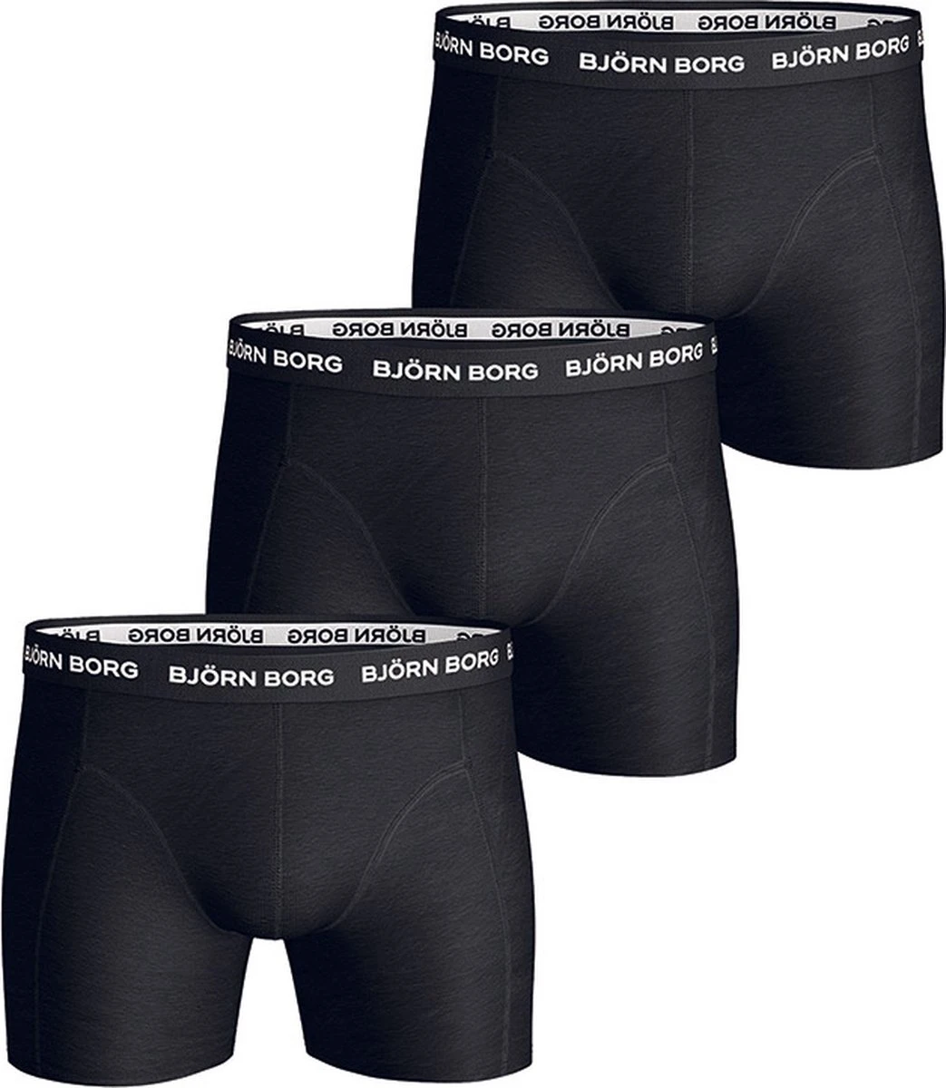 Bjorn Borg Solid Essential Heren Boxershort-3P-Zwart-Maat L 14 Bjorn Borg Solid Essential Heren Boxershort-3P-Zwart-Maat L – Image 12