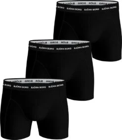Bjorn Borg Solid Essential Heren Boxershort-3P-Zwart-Maat S -Merkloos Soldes 1047x1200 3