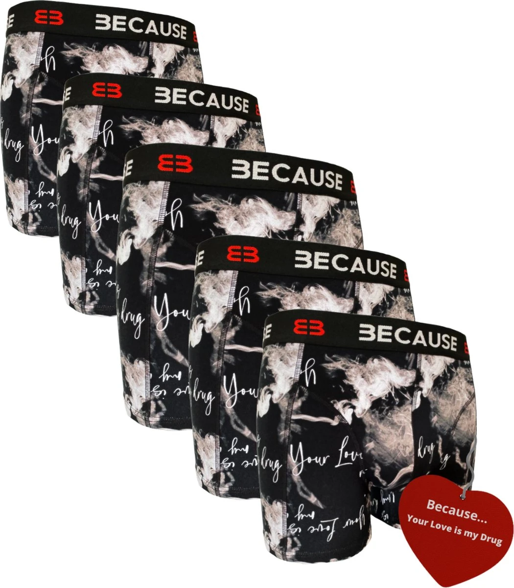 BoxersBecause - Boxershort - 5-Pack - Your Love Is My Drug - Ondergoed - Nieuwe Collectie - Heren Ondergoed 3 BoxersBecause - Boxershort - 5-Pack - Your Love Is My Drug - Ondergoed - Nieuwe Collectie - Heren Ondergoed