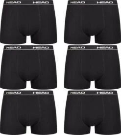 HEAD - Boxershort Heren - 6 Stuks - Zwart - Maat XL - Onderbroeken Heren - Cadeau