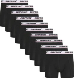 Subprime - Heren Onderbroeken 10-Pack Boxers Stripe - Zwart - Maat L