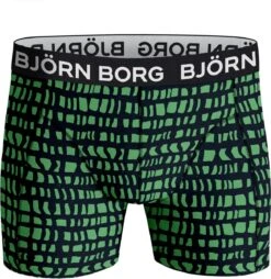 Björn Borg Boxershorts Essential ( 3-pack) - Cotton Stretch Boxers Normale Lengte - Zwart - Groen En Zwart Met Groene Print - Maat: XL -Merkloos Soldes 1169x1200 6