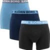 Björn Borg Boxershorts Essential (3 Pack) - Cotton Stretch Boxers Normale Lengte - Blauw - Maat: L