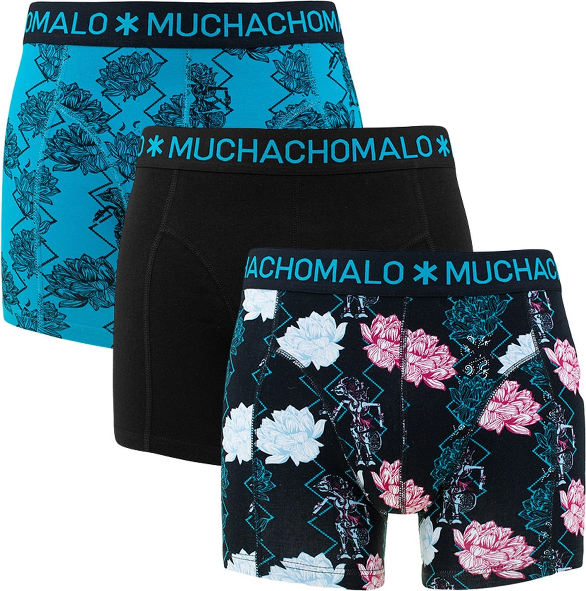 Muchachomalo Batik - Onderbroeken Heren - Blauw Met Print - 3 Pack - Maat XXXL 10 Muchachomalo Batik - Onderbroeken Heren - Blauw Met Print - 3 Pack - Maat XXXL – Image 8