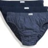 3 Pack Fruit Of The Loom Heren Slips Multkleur Blauw M