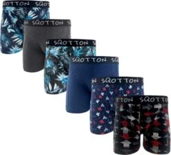 Heren Boxershorts - SQOTTON® - 6 Stuks - Native American Style - Maat M