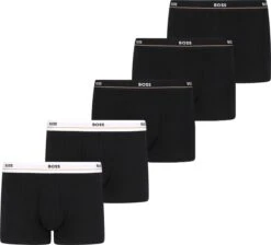 Hugo Boss - Boxershorts 5-Pack Essentials Zwart - Maat L - Body-fit -Merkloos Soldes 1200x1090