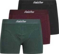 Merkloos Soldes 18 JACK&JONES JACORGANIC TRUNKS 3 PACK Heren Onderbroek - Maat L