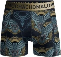 Muchachomalo Night Owl - Onderbroeken Heren - Boxershorts Heren - Blauw Met Print - 3 Pack - Maat L -Merkloos Soldes 1200x1115 9