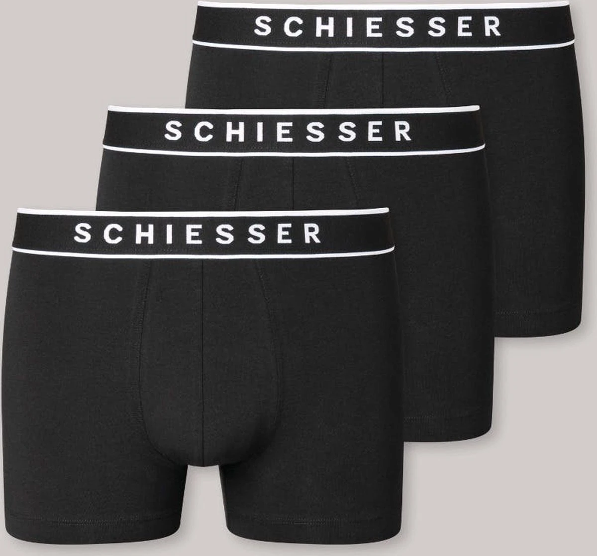 Schiesser 95/5 Organic Heren Shorts - Zwart - 3 Pack - Maat M 10 Schiesser 95/5 Organic Heren Shorts - Zwart - 3 Pack - Maat M – Image 8