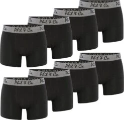 Phil & Co Boxershorts Heren Multipack Zwart 8-Pack - Maat 3XL | Onderbroek