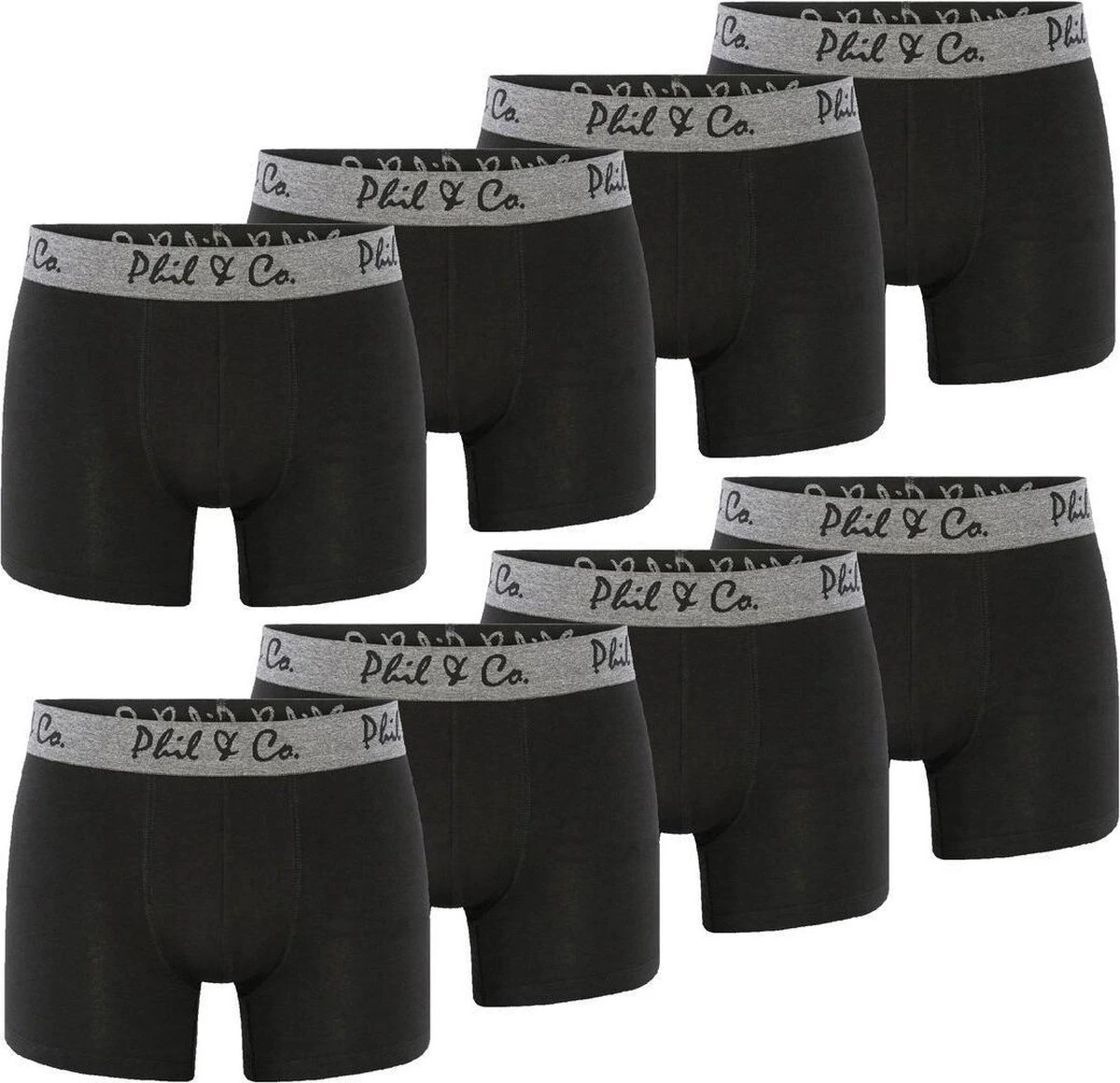 Phil & Co Boxershorts Heren Multipack Zwart 8-Pack - Maat 3XL | Onderbroek 3 Phil & Co Boxershorts Heren Multipack Zwart 8-Pack - Maat 3XL | Onderbroek