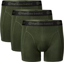 Bamboo Basics - Boxershorts Rico (3-pack) Heren - Army - L