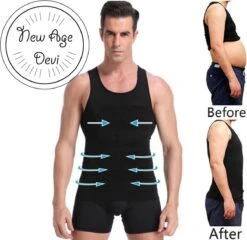 New Age Devi - Corrigerend Hemd - Mannen - Zwart - L - Ondersteuning - Body Buik - Shapewear Shirt - Correctie Hemd - Buik Weg - Buik Verbergen - Strak Lichaam -Merkloos Soldes 1200x1166 9