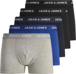 JACK&JONES JACBASIC PLAIN TRUNKS 5 PACK Heren Onderbroek - Maat L -Merkloos Soldes 1200x1169