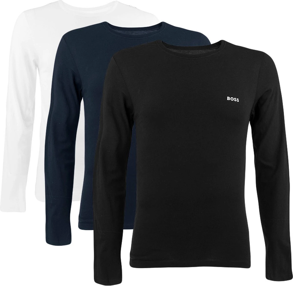 Hugo Boss BOSS Classic 3P Longsleeve O-hals Shirts Multi - L 3 Hugo Boss BOSS Classic 3P Longsleeve O-hals Shirts Multi - L