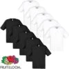 Fruit Of The Loom T-shirt Maat L 100% Katoen 10 Stuks (5 Wit/5 Zwart) -Merkloos Soldes 1200x1194