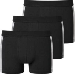 Schiesser Heren Boxershort 3-pack 95/5 - Zwart Stripe - XL - Zwart