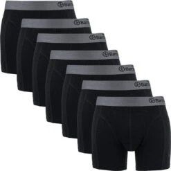 Bamboo Basics - Boxershorts Levi (7-pack) Heren - Zwart Met Grijs - L -Merkloos Soldes 1200x1198