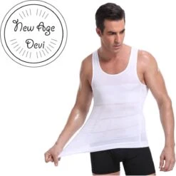 New Age Devi - Corrigerend Hemd - Mannen - Wit - XL - Ondersteuning - Body Buik - Shapewear Shirt - Correctie Hemd - Buik Weg - Buik Verbergen - Strak Lichaam -Merkloos Soldes 1200x1198 6
