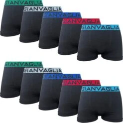 Gianvaglia 10-Pack Heren Boxershort - 9927 - M/L - Zwart