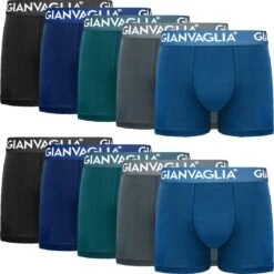 Merkloos 10 PACK Boxershort Heren | Katoen | Maat L | Meerkleurig | Ondergoed Heren | Onderbroeken Heren |