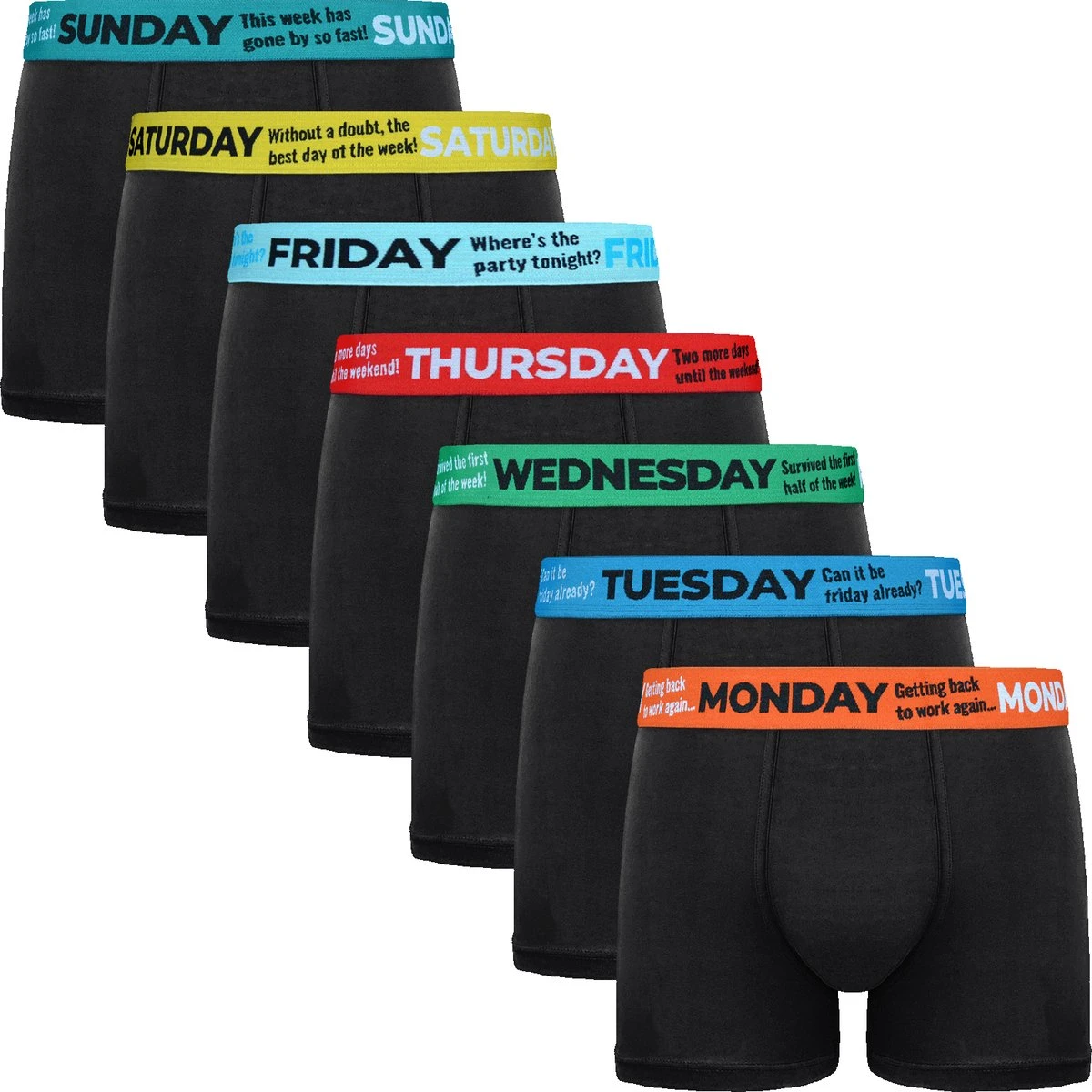 Merkloos 7 PACK Boxershort Heren | Katoen | Maat L | Zwart | All Days | Ondergoed Heren | Onderbroeken Heren | 3 Merkloos 7 PACK Boxershort Heren | Katoen | Maat L | Zwart | All Days | Ondergoed Heren | Onderbroeken Heren |