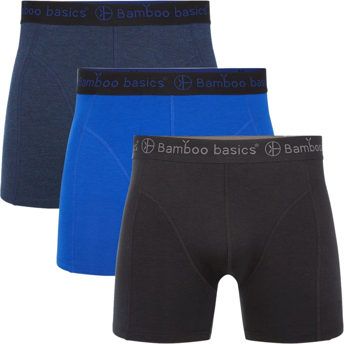 Bamboo Basics - Boxershorts Rico (3-pack) Heren - Jeans Melange, Blauw & Zwart - L 10 Bamboo Basics - Boxershorts Rico (3-pack) Heren - Jeans Melange, Blauw & Zwart - L – Image 8