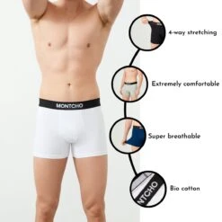 MONTCHO - Boxershort Heren - 8 Pack (4 Zwart - 4 Donkergrijs) - Maat: 2XL -Merkloos Soldes 1200x1200 173