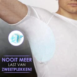 Anti Zweet Shirt – V-Hals - Krexs - Ingenaaide Okselpads – Anti Transpirant – Ondershirt - Wit - Mannen -Merkloos Soldes 1200x1200 208