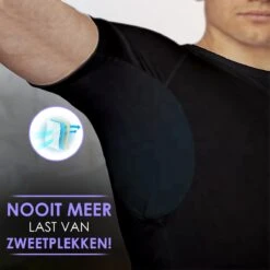 Anti Zweet Shirt – V-Hals - Krexs - Ingenaaide Okselpads – Anti Transpirant – Ondershirt - Zwart - Mannen -Merkloos Soldes 1200x1200 214