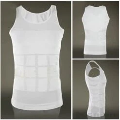 Merkloos Corrigerend Hemd Mannen - Body Buik Shapewear Shirt - Figuurcorrigerend Correctie Ondershirt - Slim Waist Shaper - Mouwloos Onderhemd - Wit Medium -Merkloos Soldes 1200x1200 231