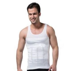 Merkloos Corrigerend Hemd Mannen - Body Buik Shapewear Shirt - Figuurcorrigerend Correctie Ondershirt - Onderhemd - Wit - Large -Merkloos Soldes 1200x1200 237