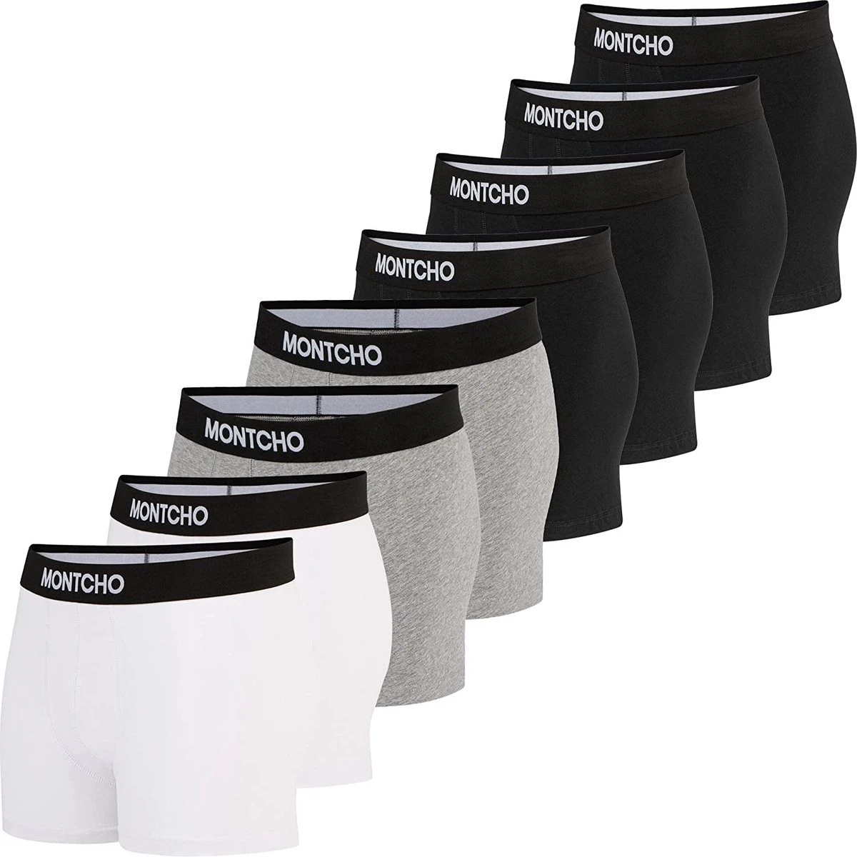 MONTCHO - Boxershort Heren - 8 Pack (4 Zwart - 2 Grijs - 2 Wit) - Maat: XL 3 MONTCHO - Boxershort Heren - 8 Pack (4 Zwart - 2 Grijs - 2 Wit) - Maat: XL