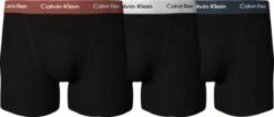 Calvin Klein Trunks (3-pack) - Heren Boxers Normale Lengte - Zwart Met Gekleurde Tailleband - Maat: M -Merkloos Soldes 1200x514