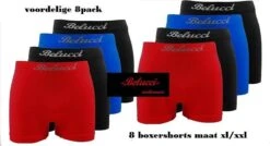 Belucci Heren Boxershorts Microfiber (8pack) Maat XL/XXL