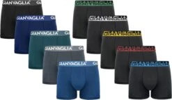 Merkloos 10 PACK Boxershort Heren | Katoen | Maat M | Meerkleurig | Zwart | Ondergoed Heren | Onderbroeken Heren |