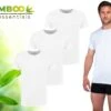 Bamboo Essentials - T Shirt Heren - Ronde Hals - 3 Stuks - Wit - XL - Bamboe - Ondershirt Heren - Extra Lang - Anti Zweet T-shirt Heren